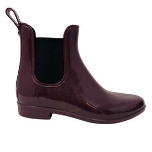 Sam Edelman Rubber Rain Boot Stretch Panel Side Eggplant - 9